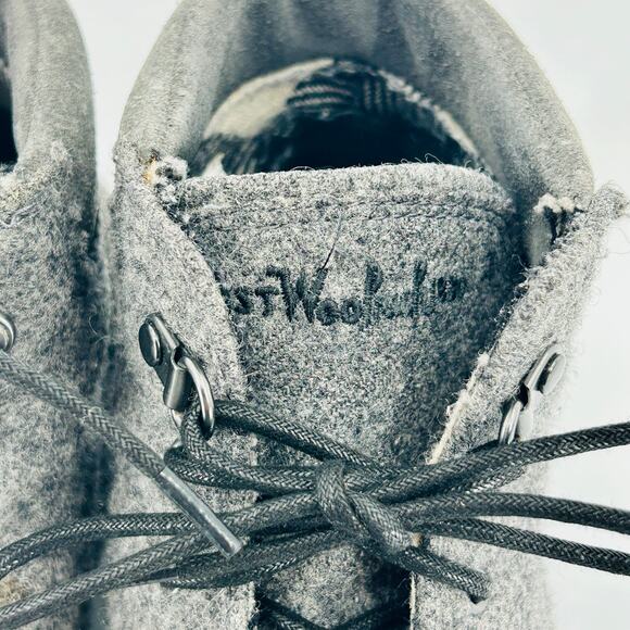 Woolrich x Portland Product Werks Gray Wool Suede Lace-Up Ankle Boots - Picture 5 of 10